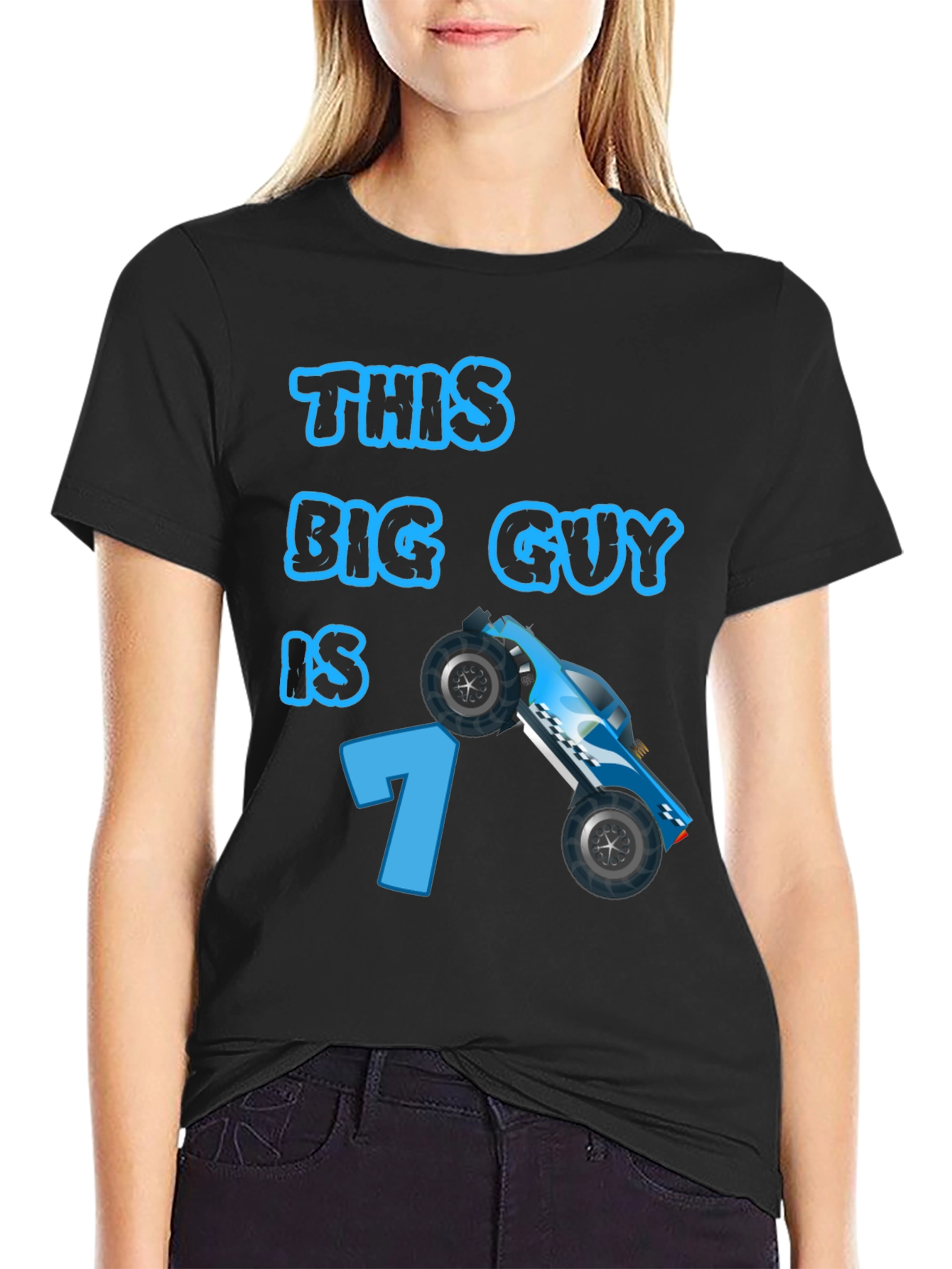 This Big Guy is 7 Race Car Birthday T-Shirt