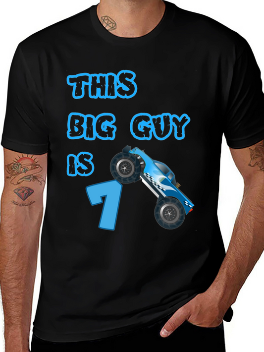 This Big Guy is 7 Race Car Birthday T-Shirt