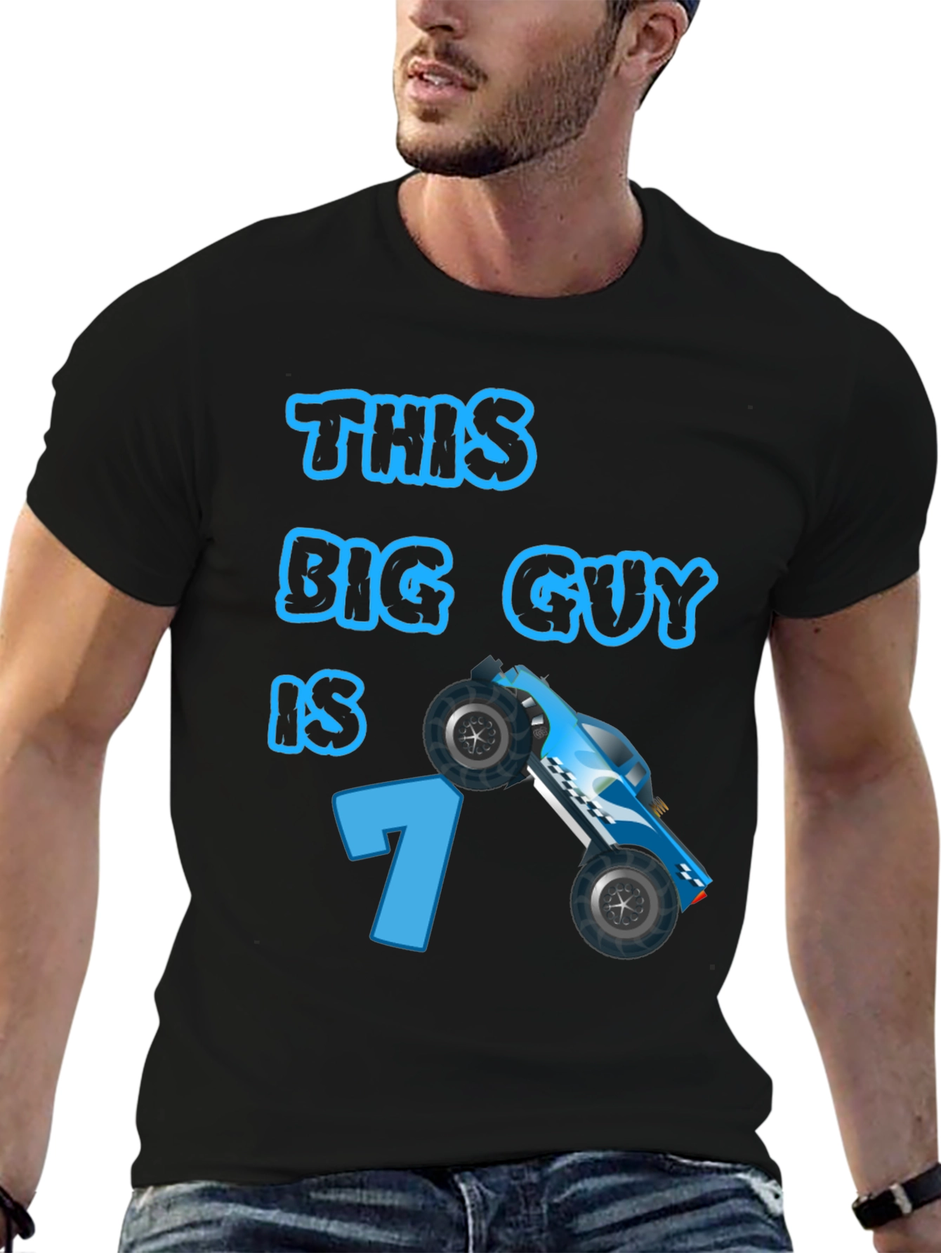 This Big Guy is 7 Race Car Birthday T-Shirt