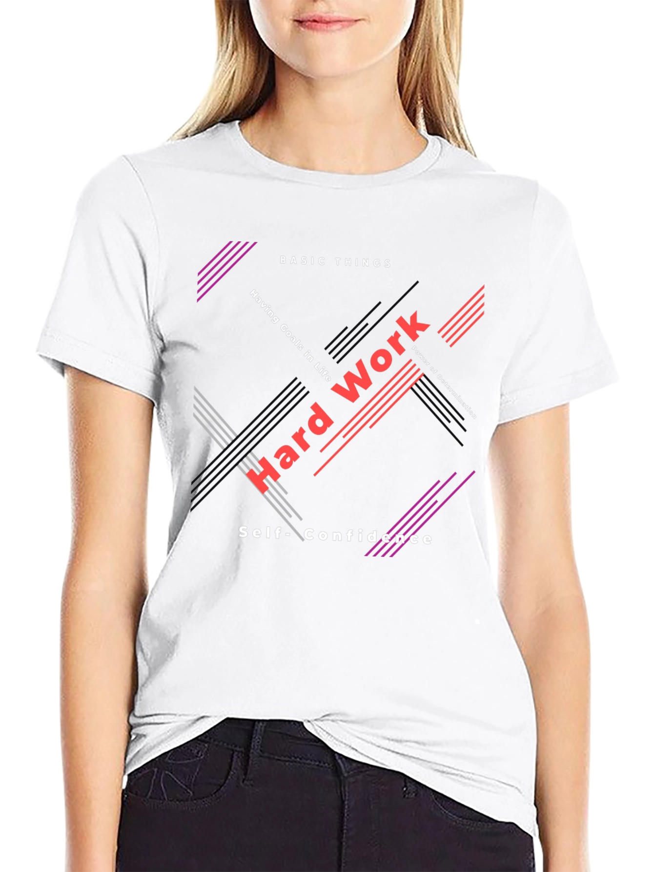 Motivational Graphic Tee - Hard Work & Determination