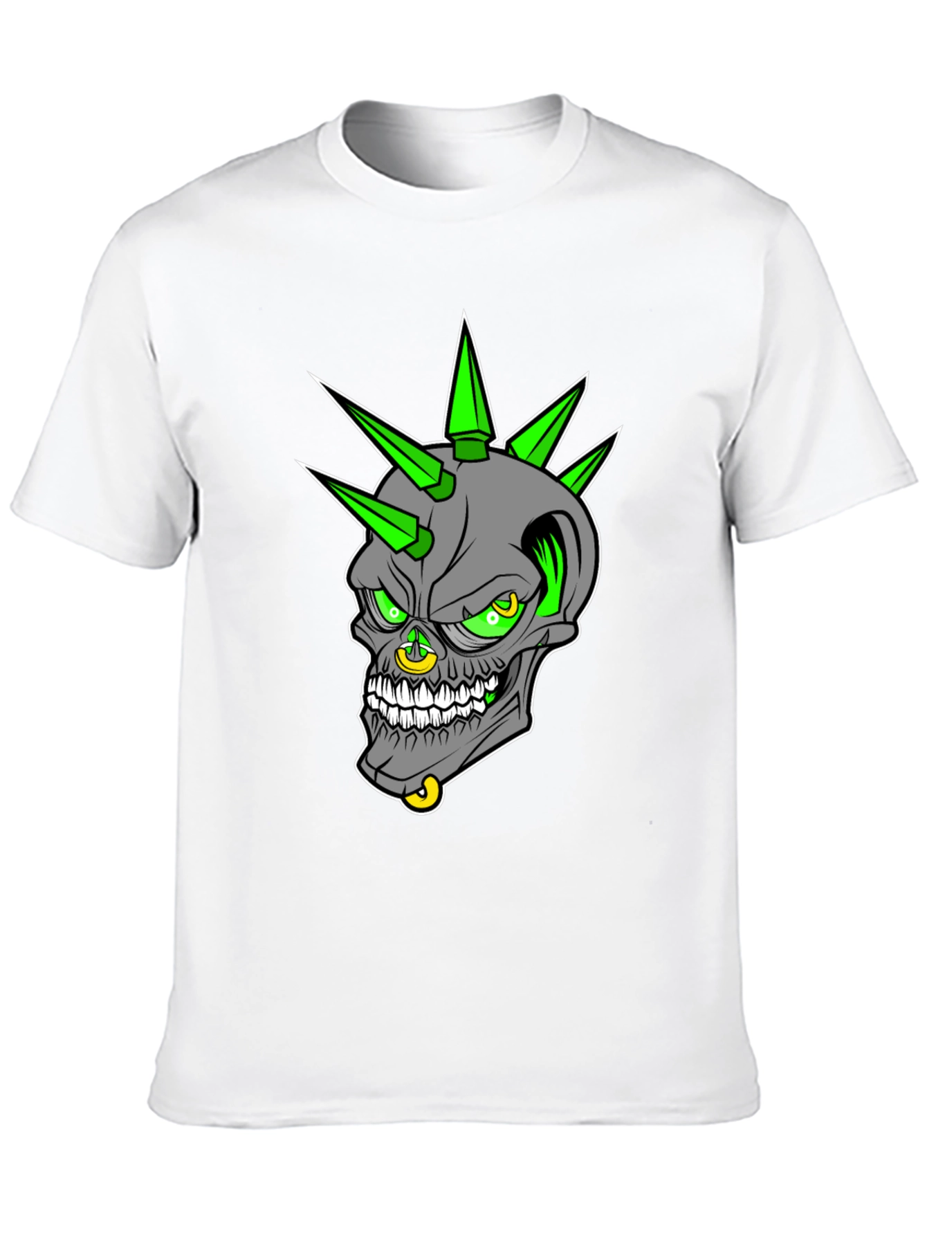 Edgy Skull Graphic T-Shirt - Punk Rock Style