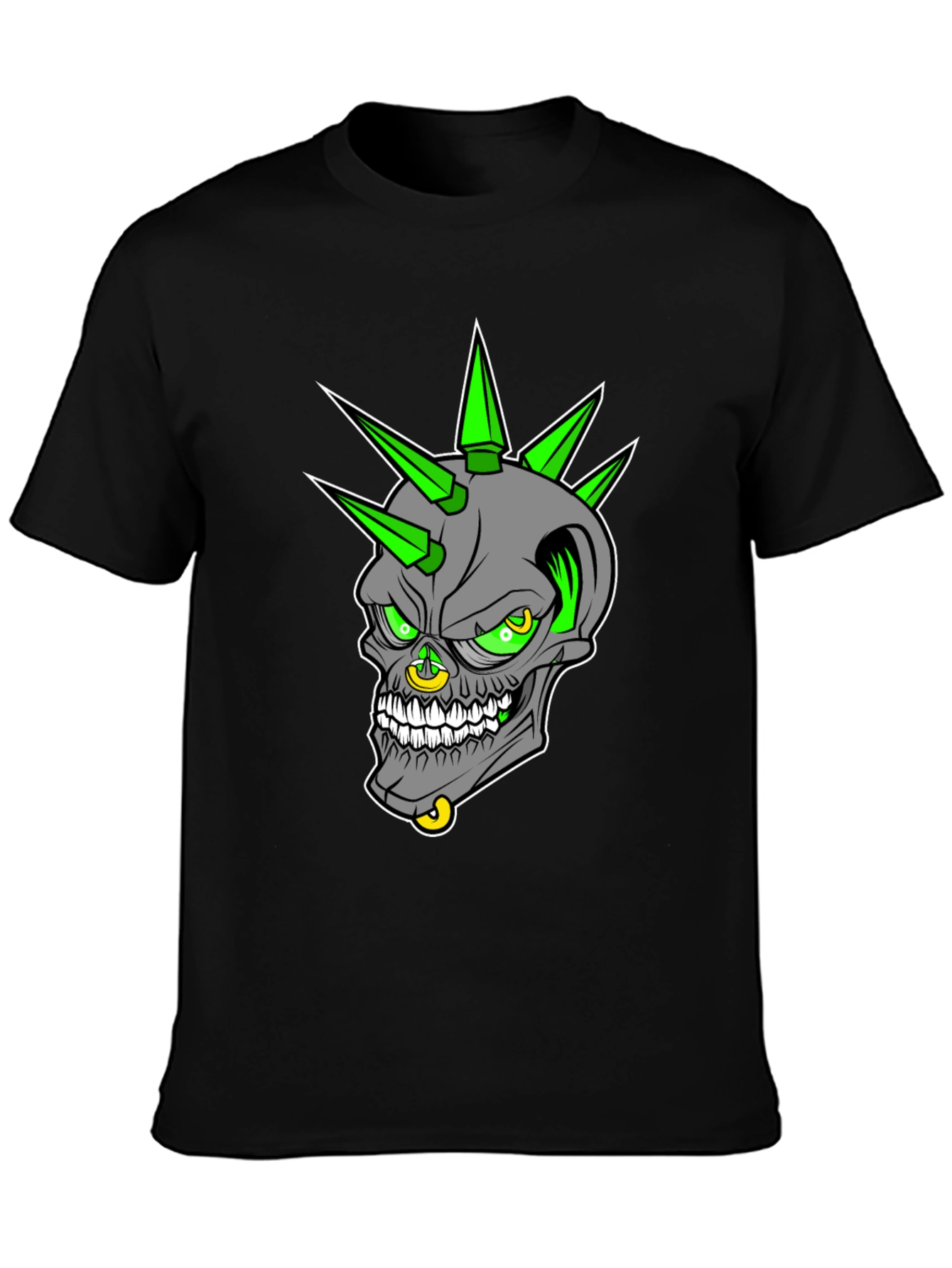 Edgy Skull Graphic T-Shirt - Punk Rock Style