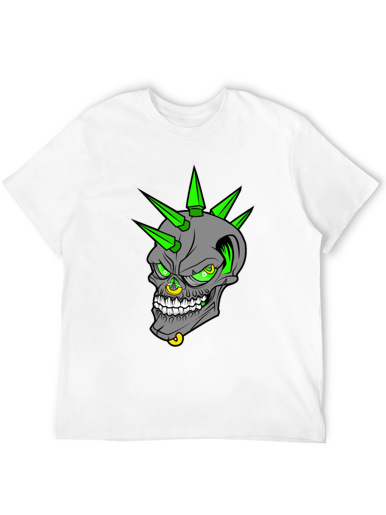 Edgy Skull Graphic T-Shirt - Punk Rock Style