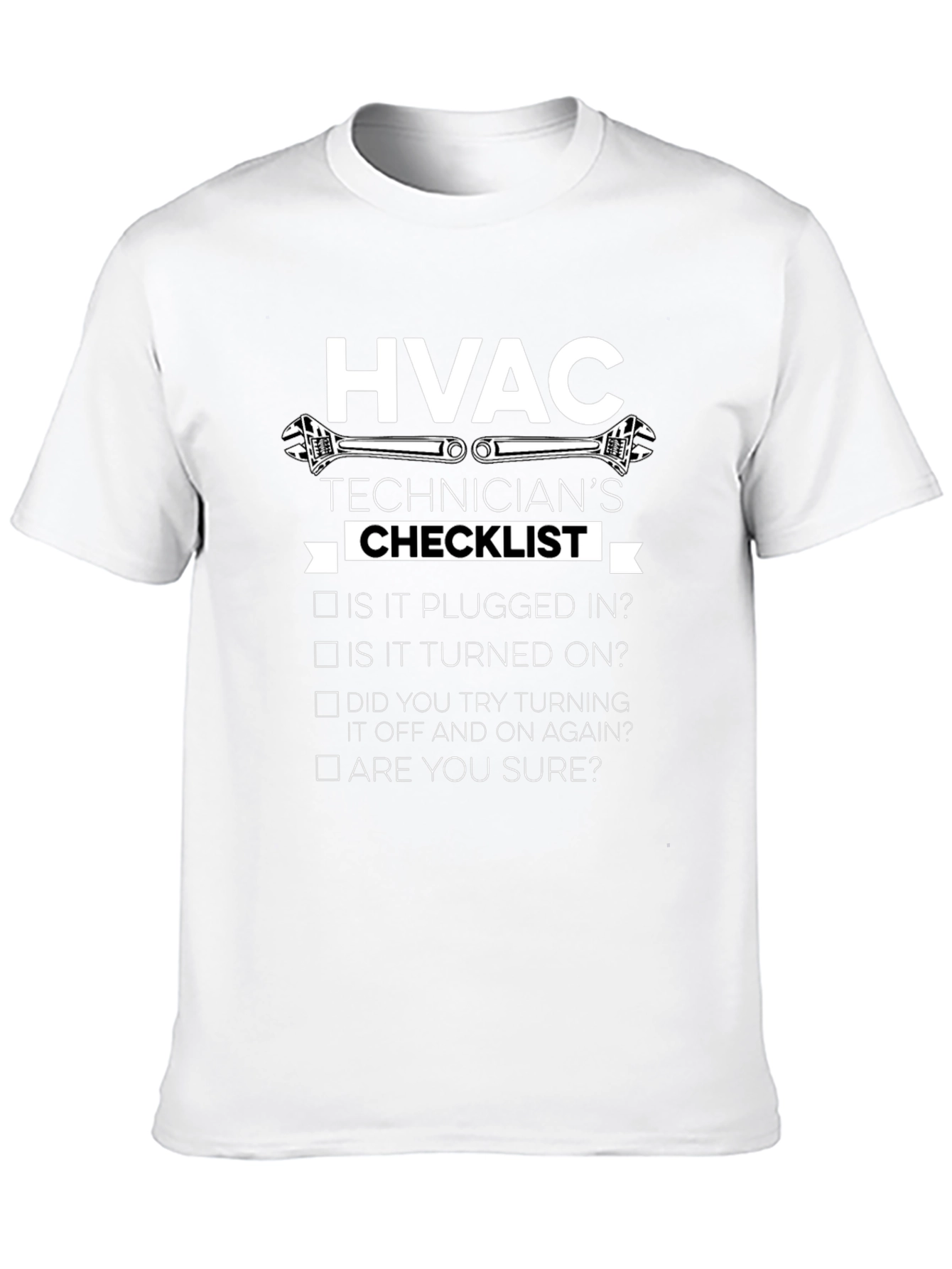 HVAC Technicians Checklist Graphic T-Shirt