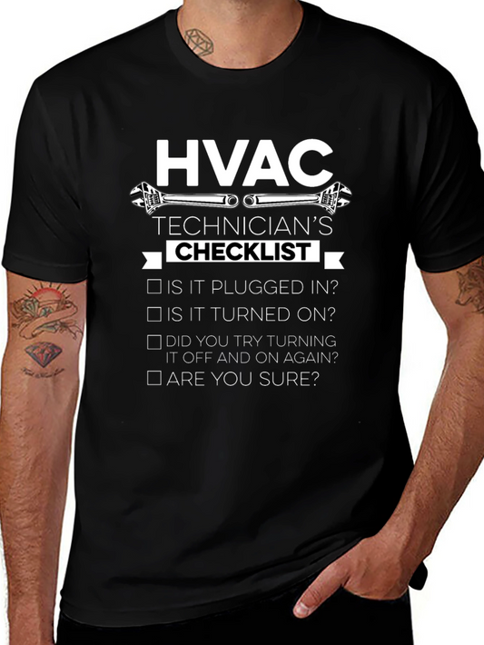 HVAC Technicians Checklist Graphic T-Shirt