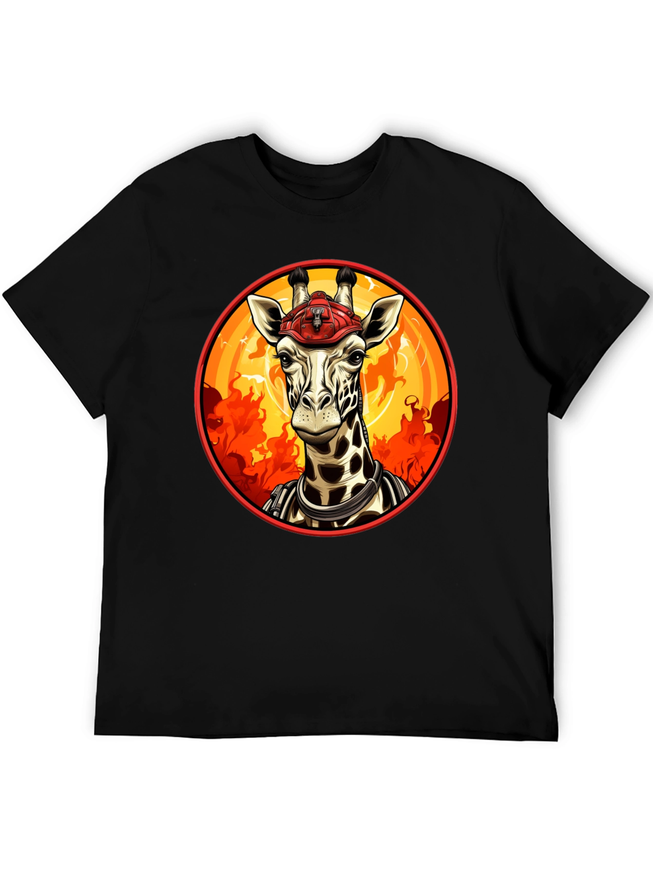 Giraffe Firefighter T-Shirt