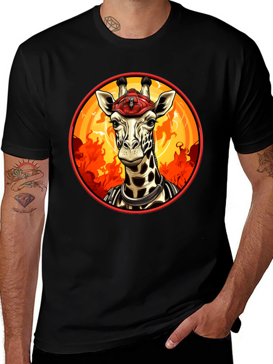 Giraffe Firefighter T-Shirt