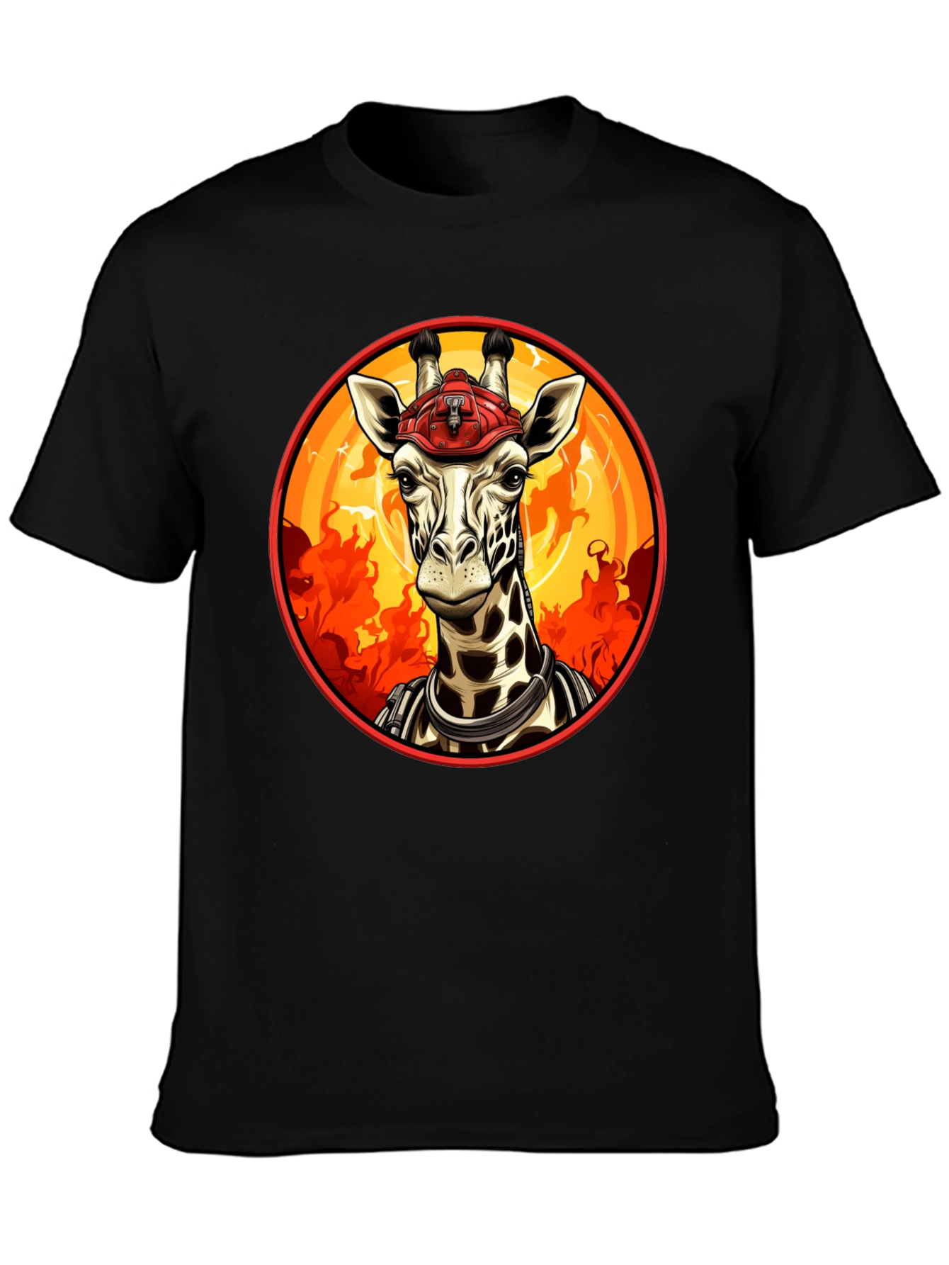 Giraffe Firefighter T-Shirt