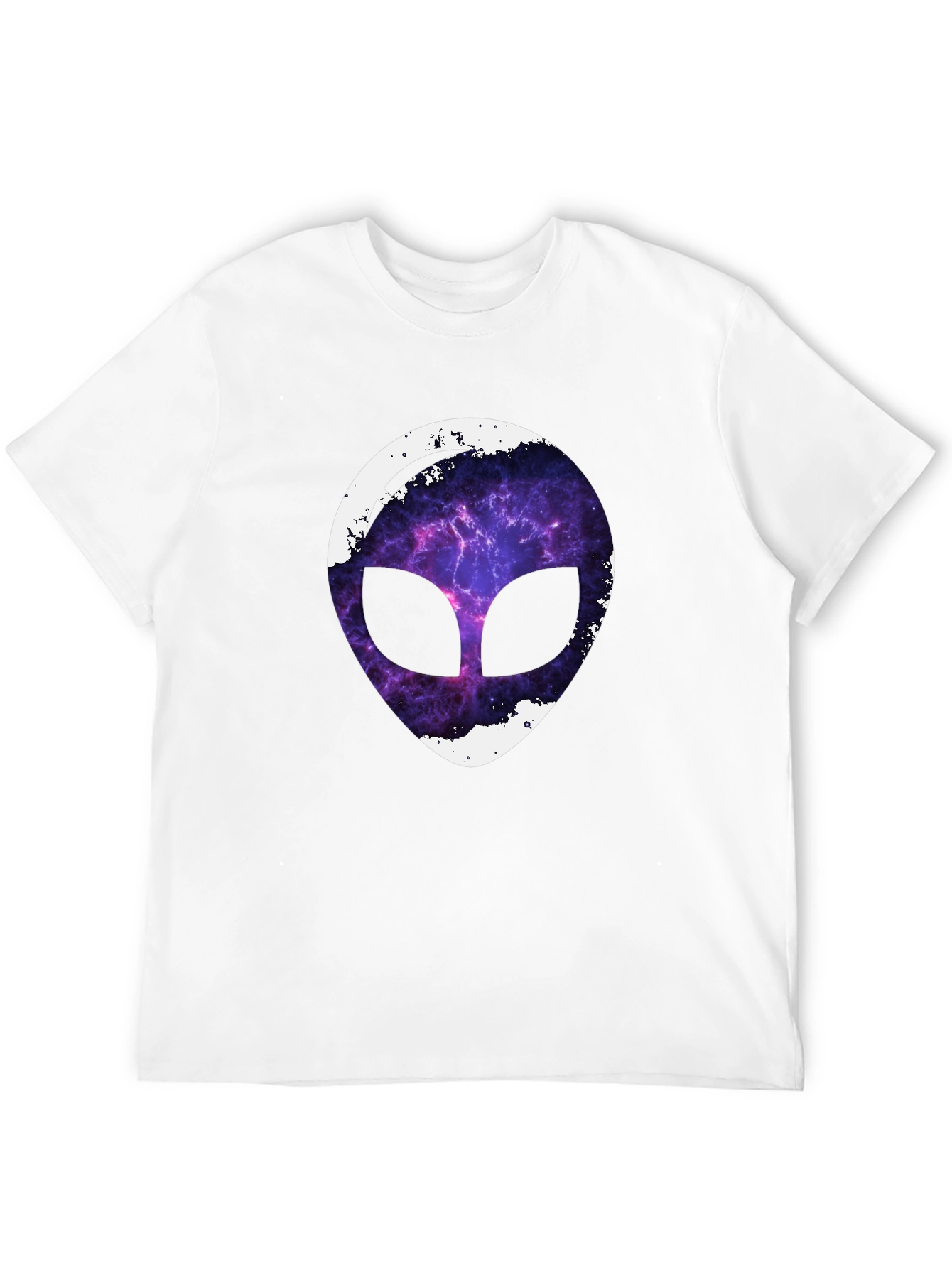 Galaxy Alien Graphic Tee - Black Cotton T-Shirt