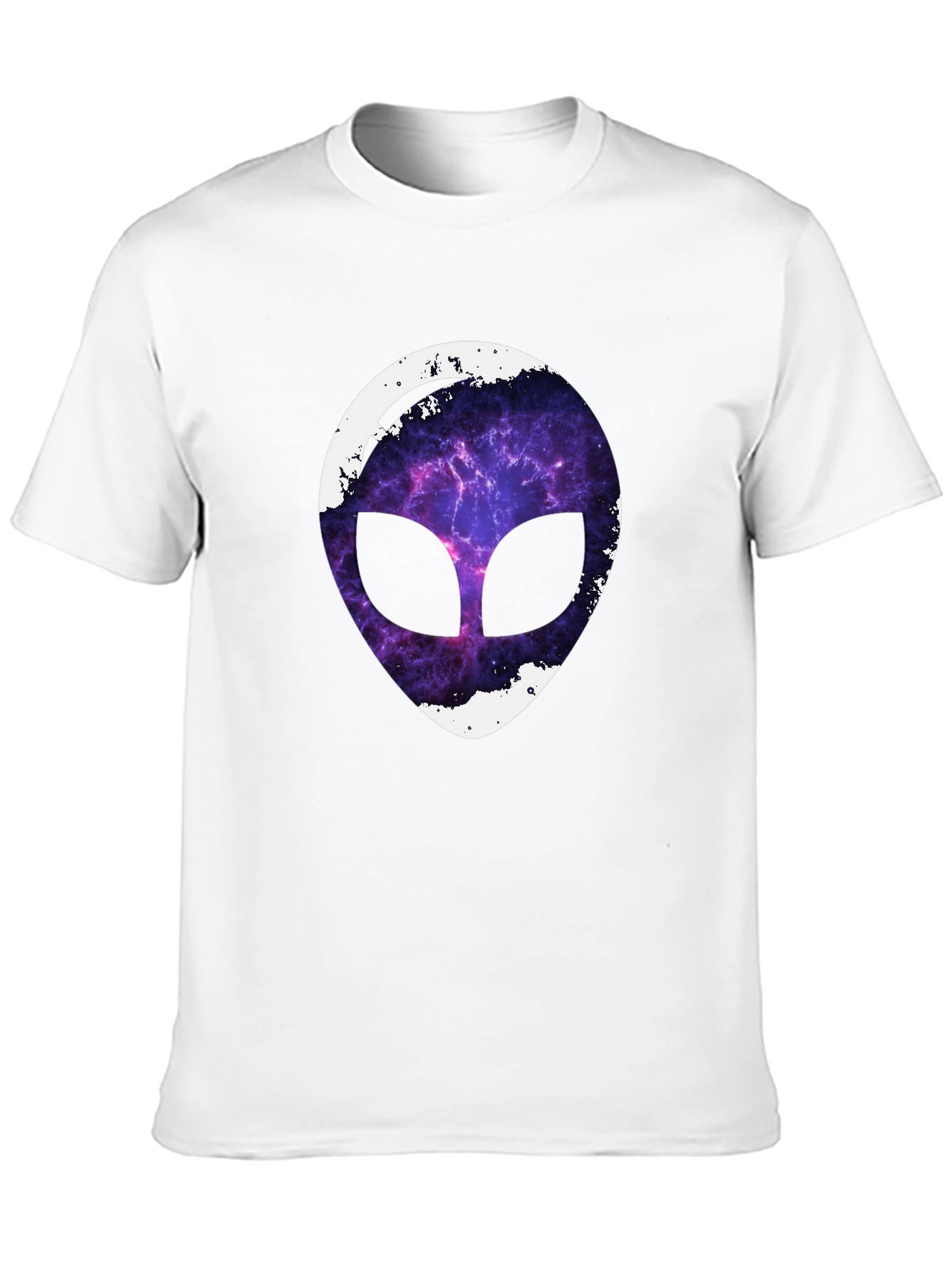 Galaxy Alien Graphic Tee - Black Cotton T-Shirt