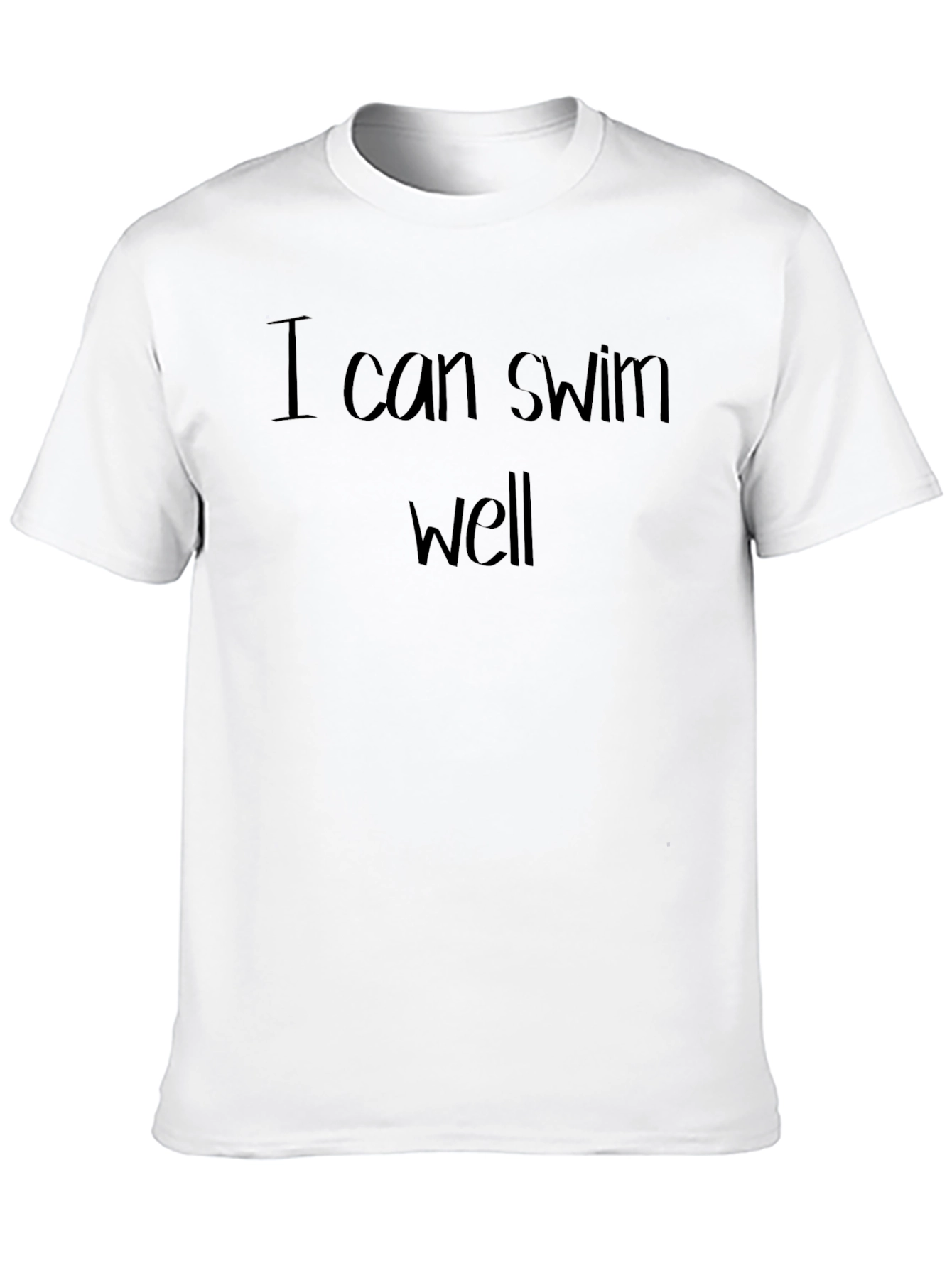 I Can Swim Well Graphic Tee - Black T-Shirt