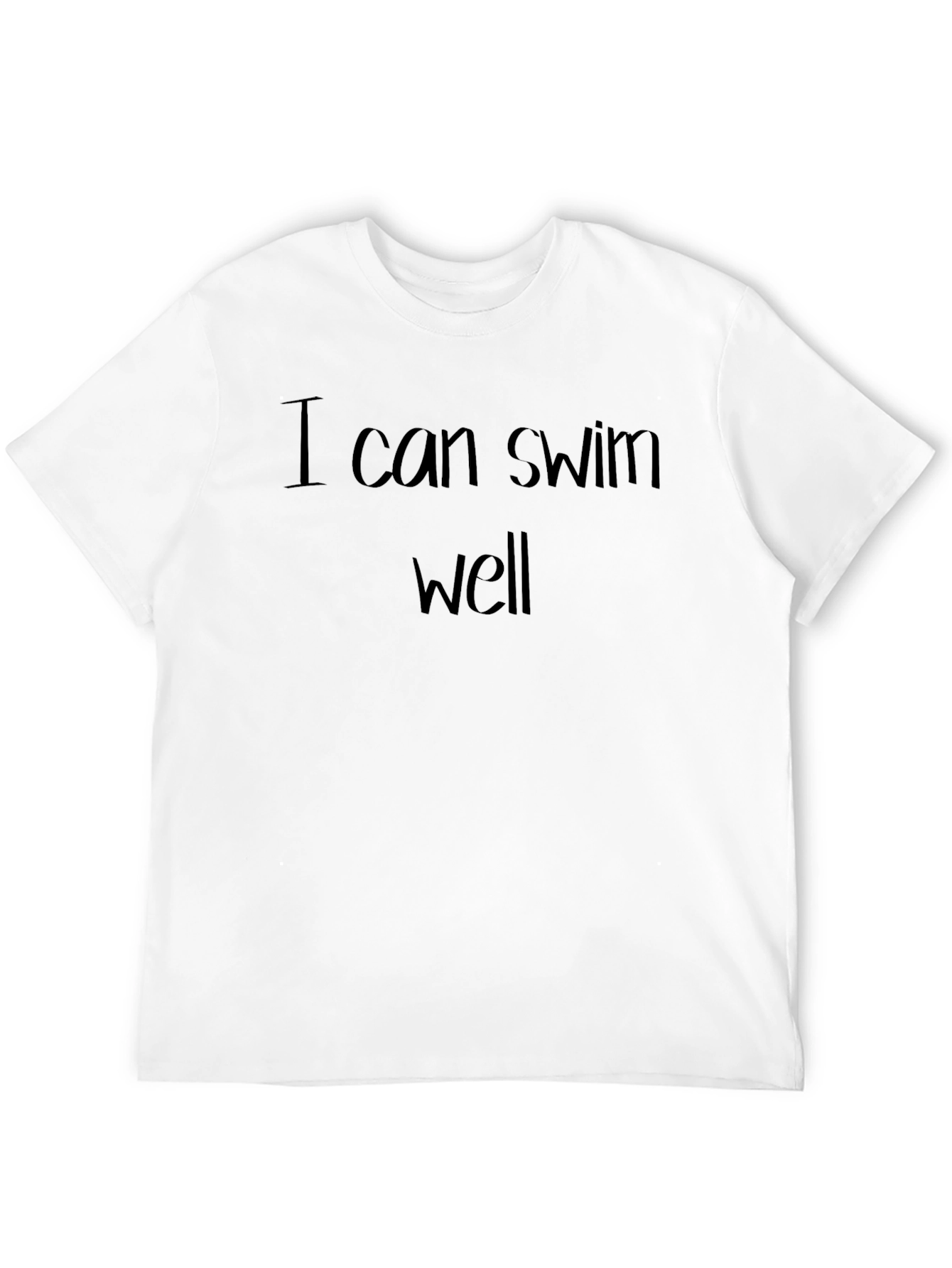 I Can Swim Well Graphic Tee - Black T-Shirt