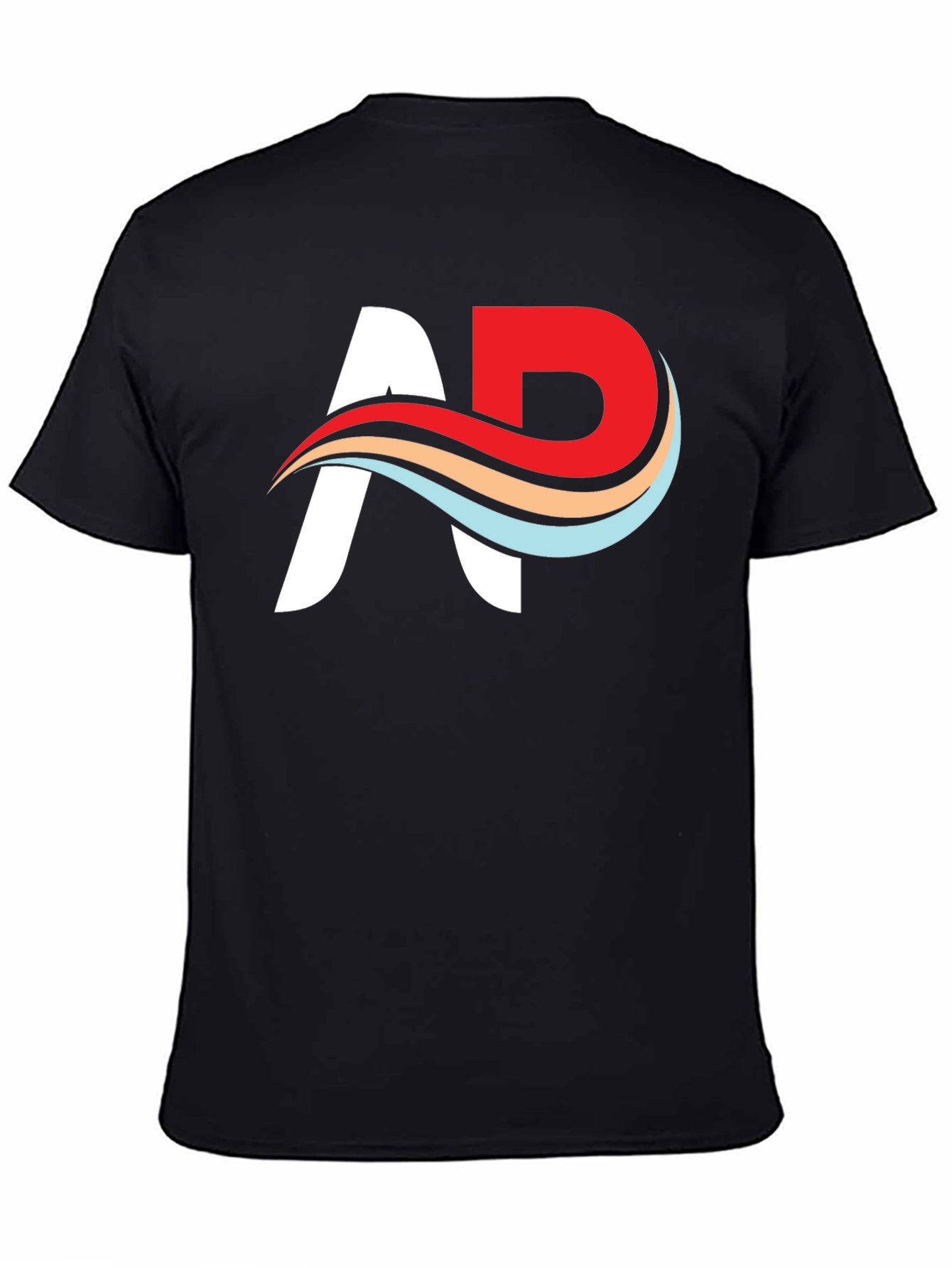 Stylish Black T-Shirt with Unique Graphic Design
