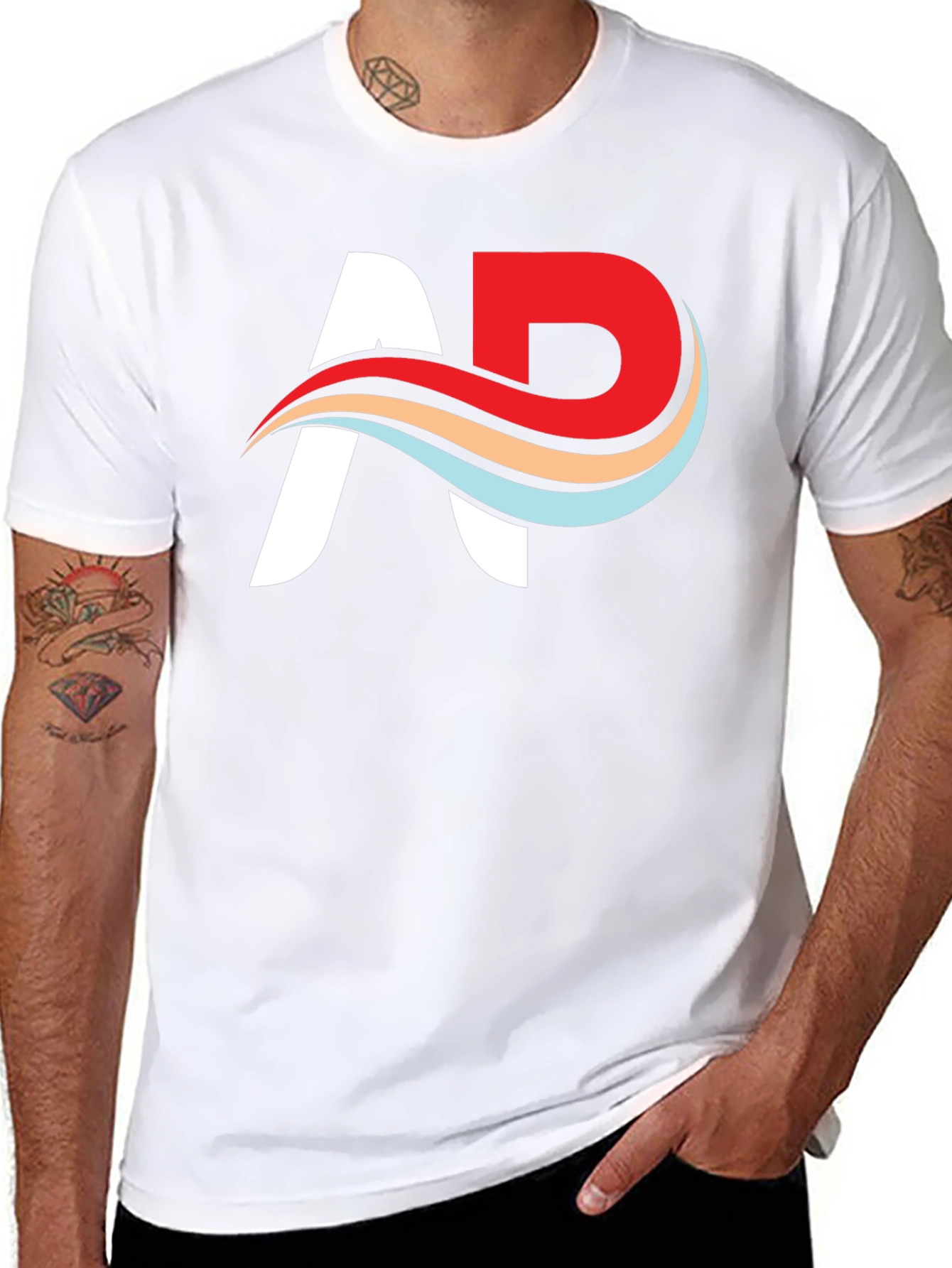 Stylish Black T-Shirt with Unique Graphic Design
