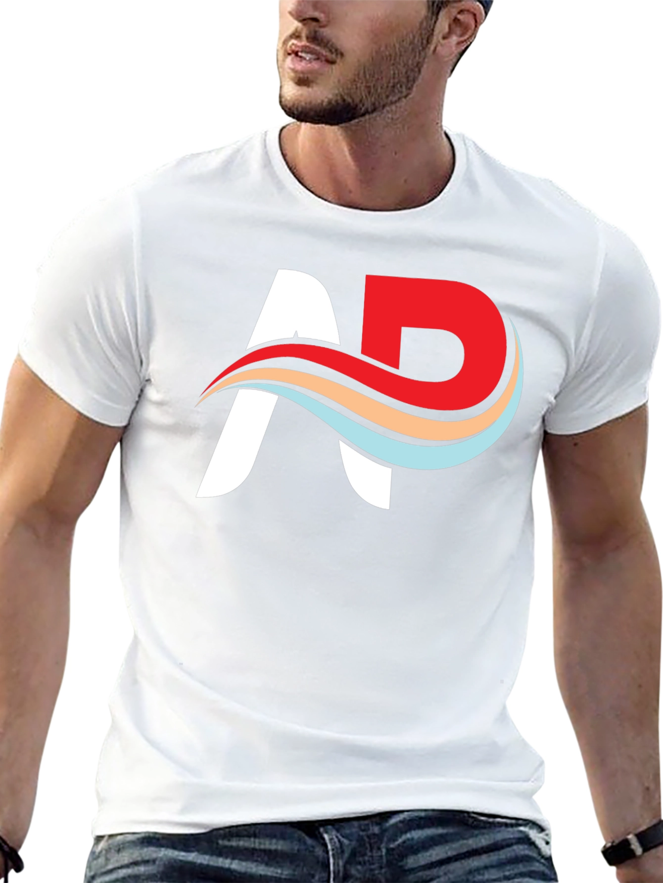 Stylish Black T-Shirt with Unique Graphic Design