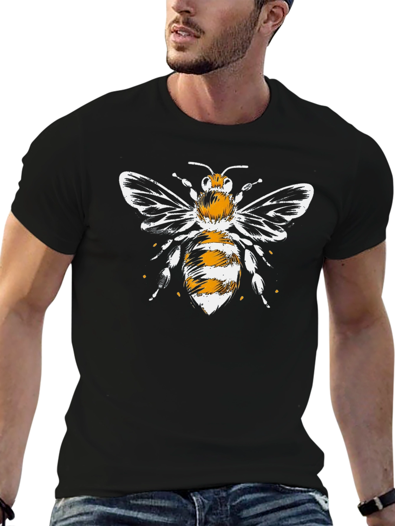 Bee Graphic Black T-Shirt