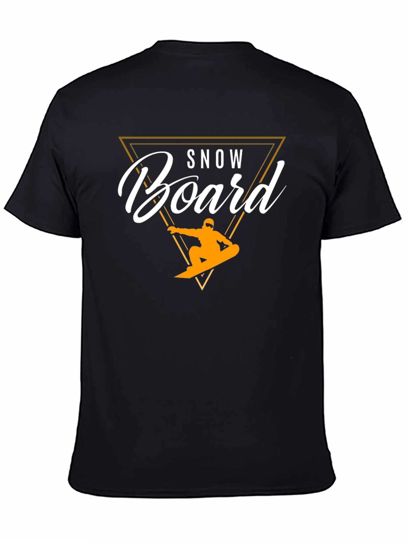 Snowboard Graphic T-Shirt - Black Cotton Blend Tee