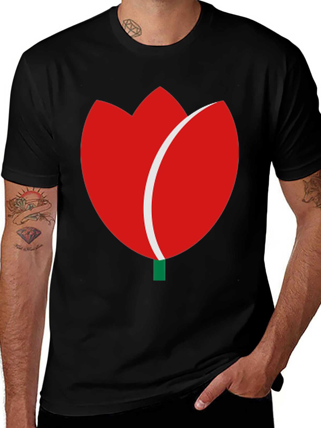 Tulip Graphic Tee - Modern Casual Wear