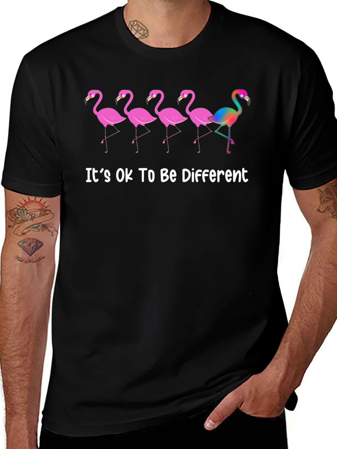 Its OK To Be Different Flamingo T-Shirt