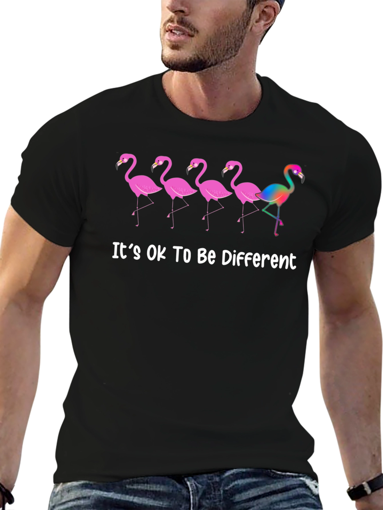 Its OK To Be Different Flamingo T-Shirt