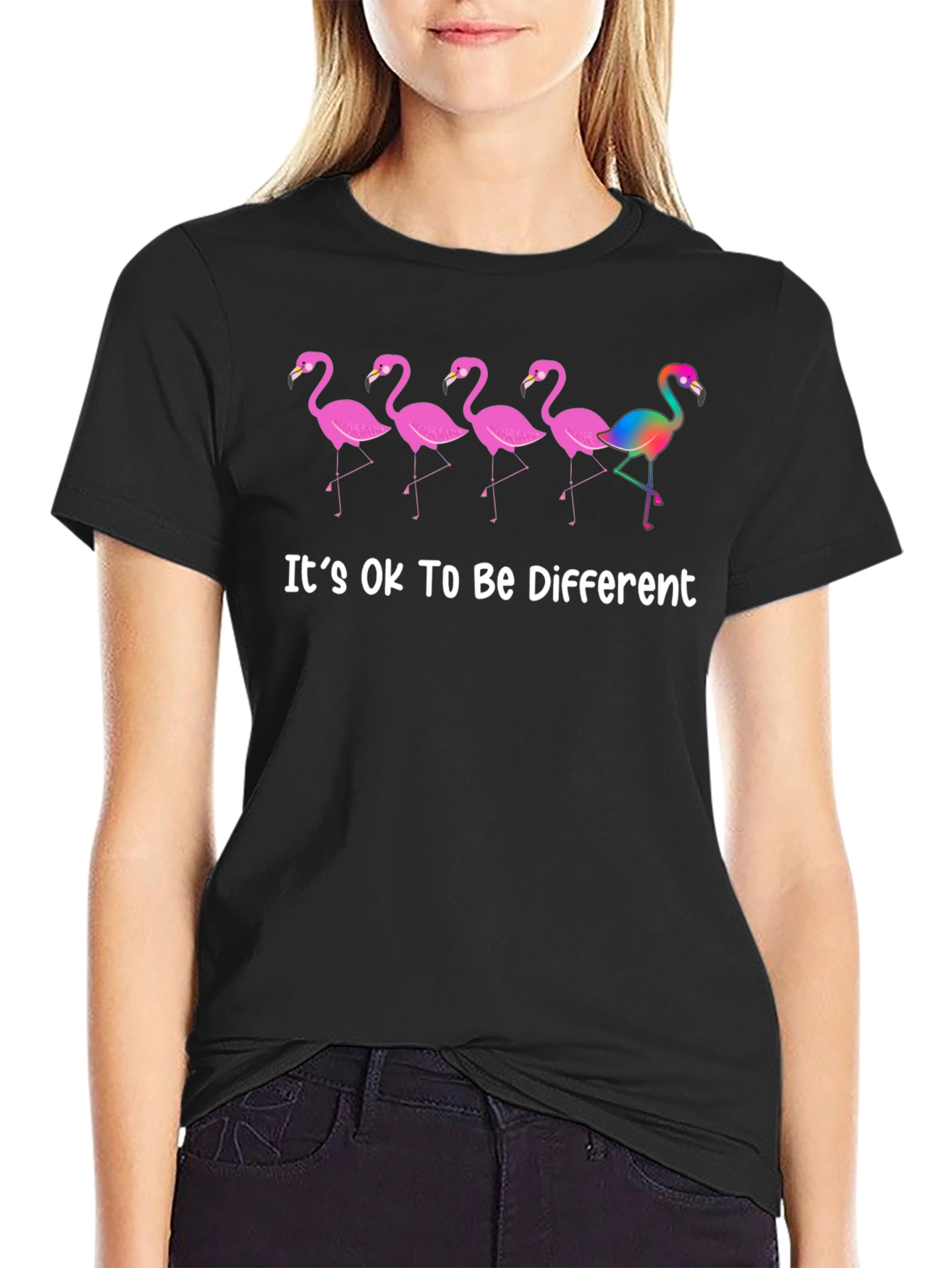 Its OK To Be Different Flamingo T-Shirt