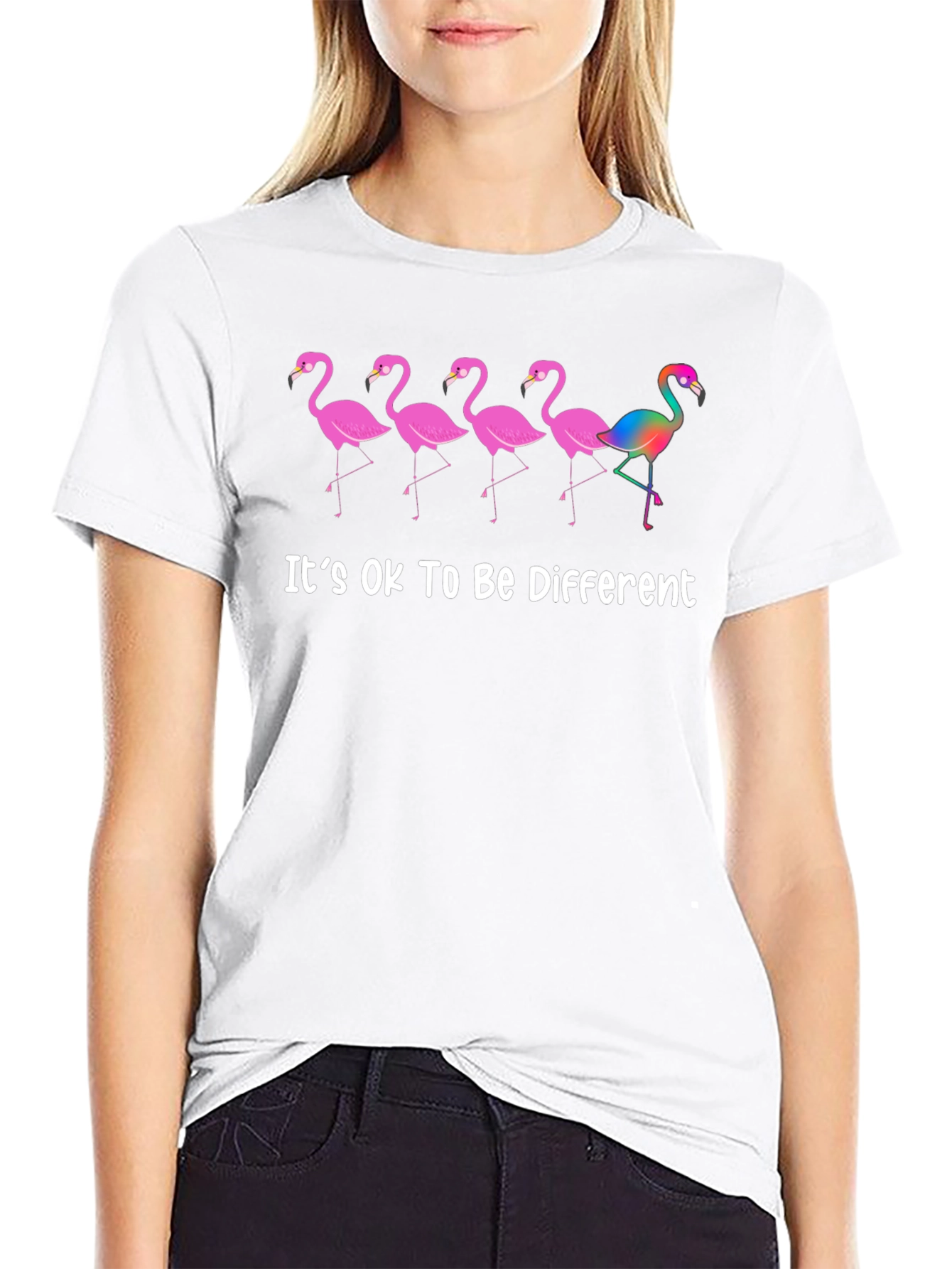 Its OK To Be Different Flamingo T-Shirt