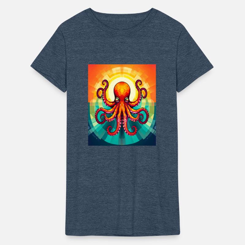Octopus Vibrant Geometric Deco Style