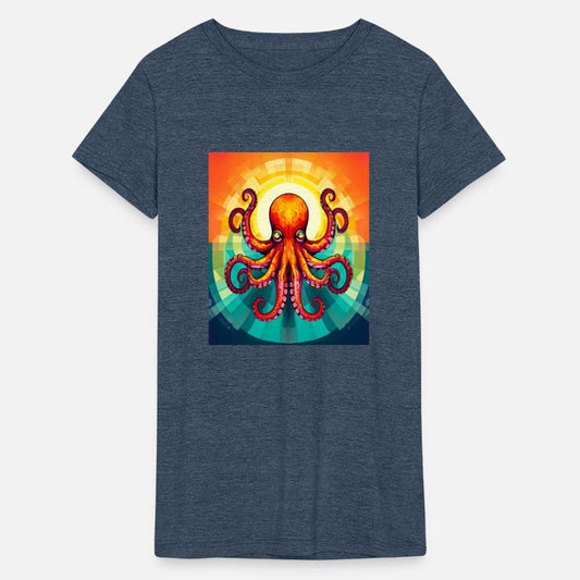 Octopus Vibrant Geometric Deco Style