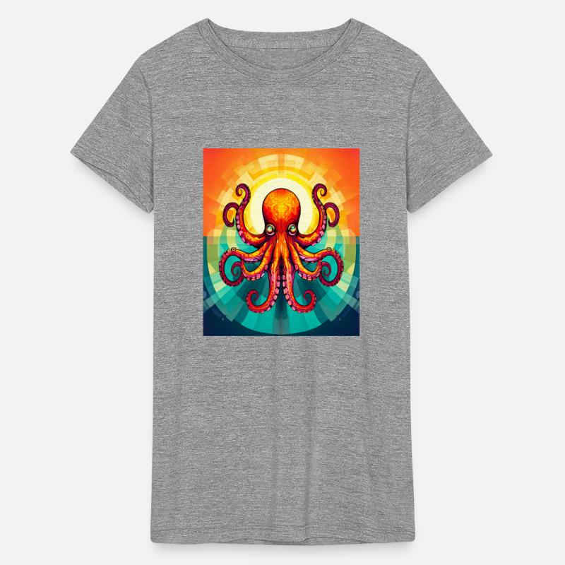 Octopus Vibrant Geometric Deco Style