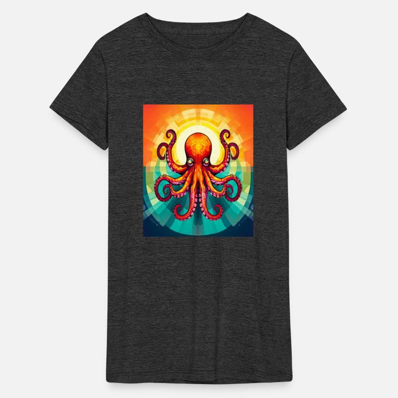 Octopus Vibrant Geometric Deco Style