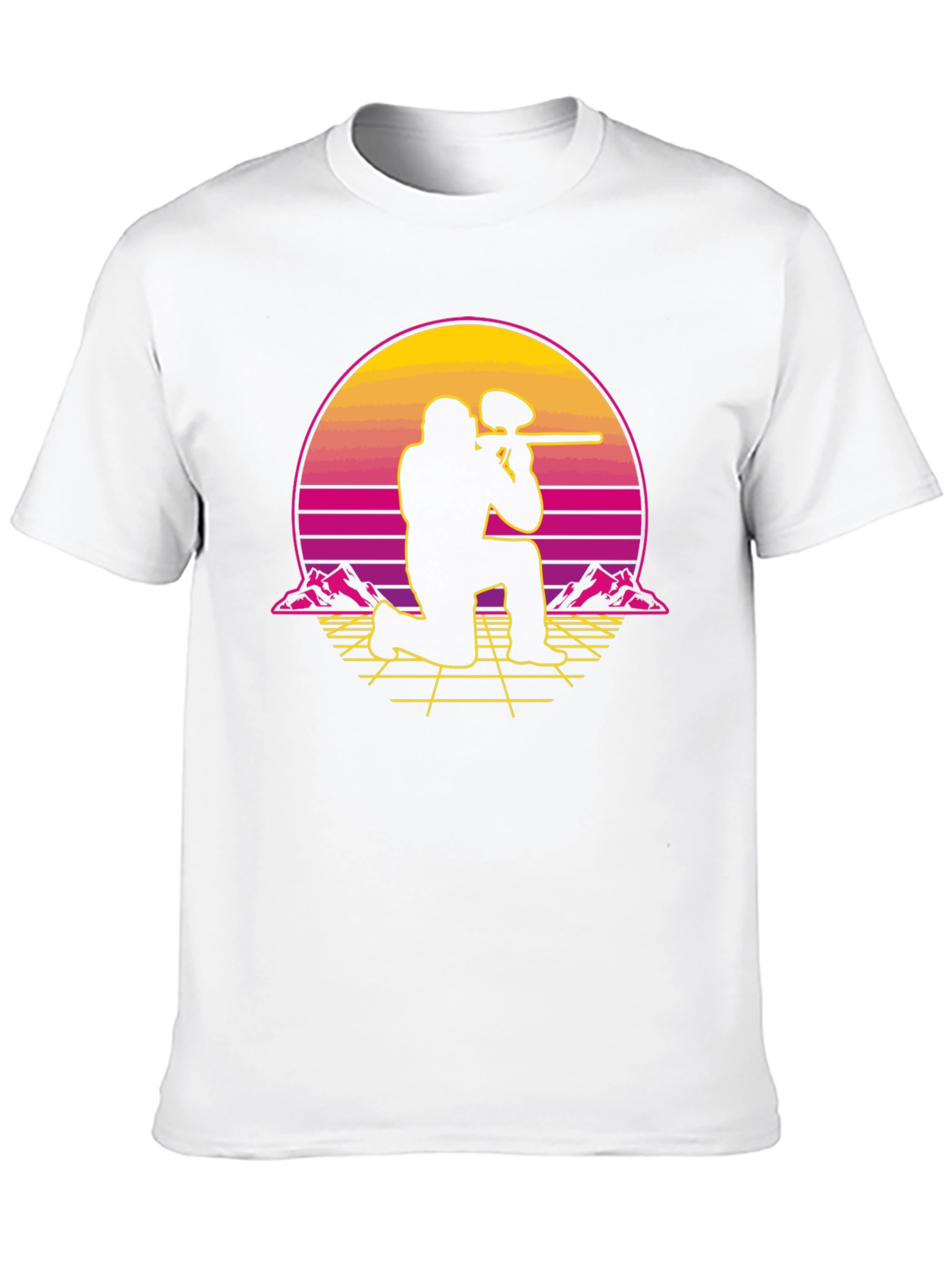 Paintball Sunset Graphic Tee - Retro Gamer Style