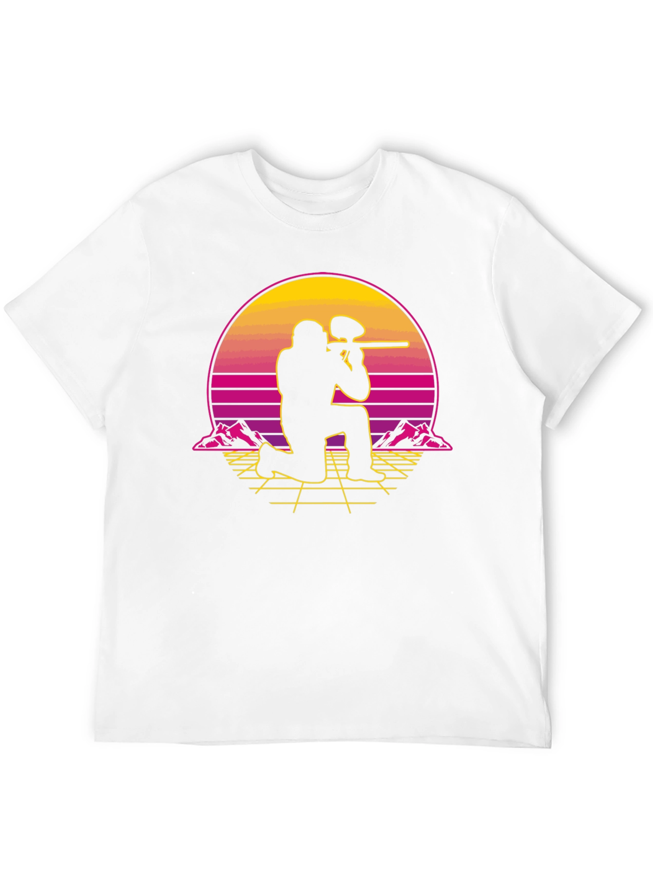 Paintball Sunset Graphic Tee - Retro Gamer Style