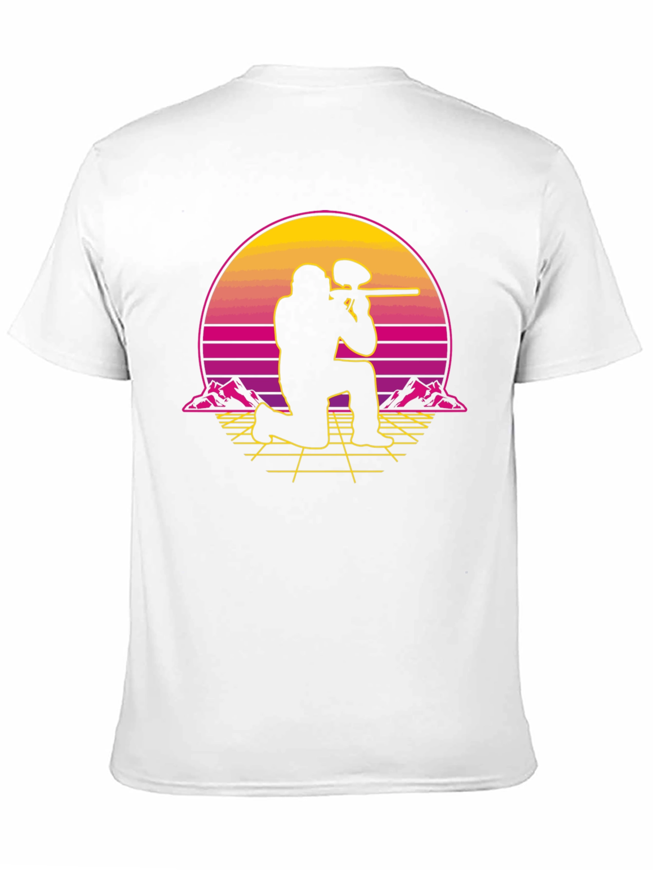 Paintball Sunset Graphic Tee - Retro Gamer Style