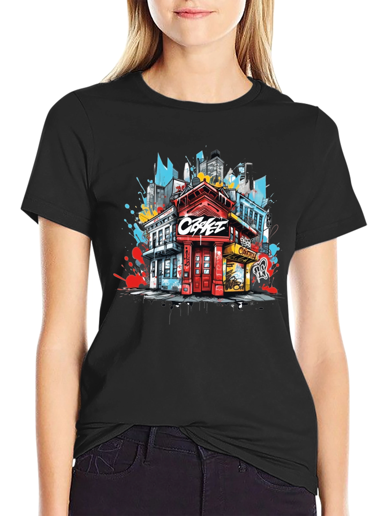 Urban Graphic Tee: Cityscape Design