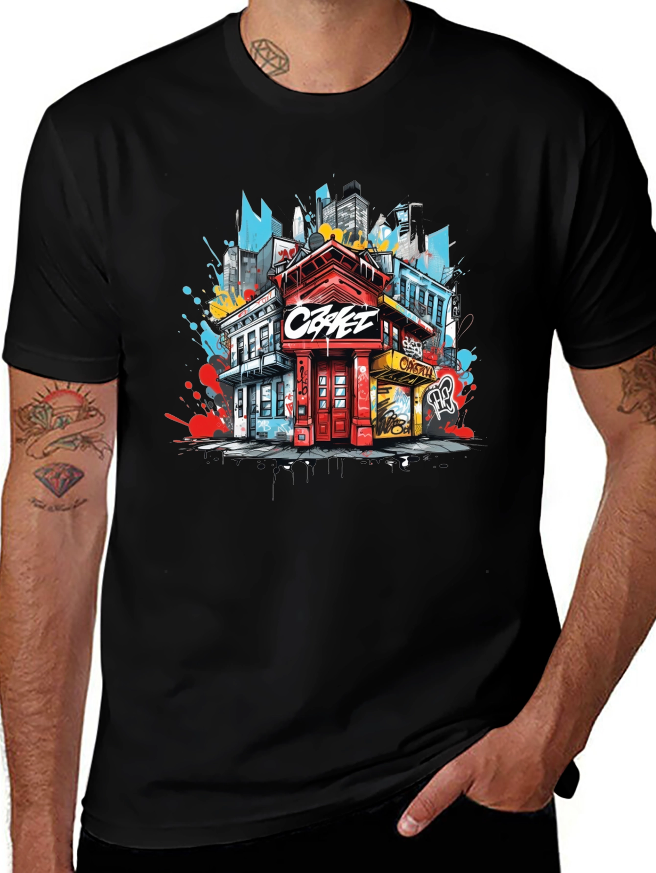 Urban Graphic Tee: Cityscape Design