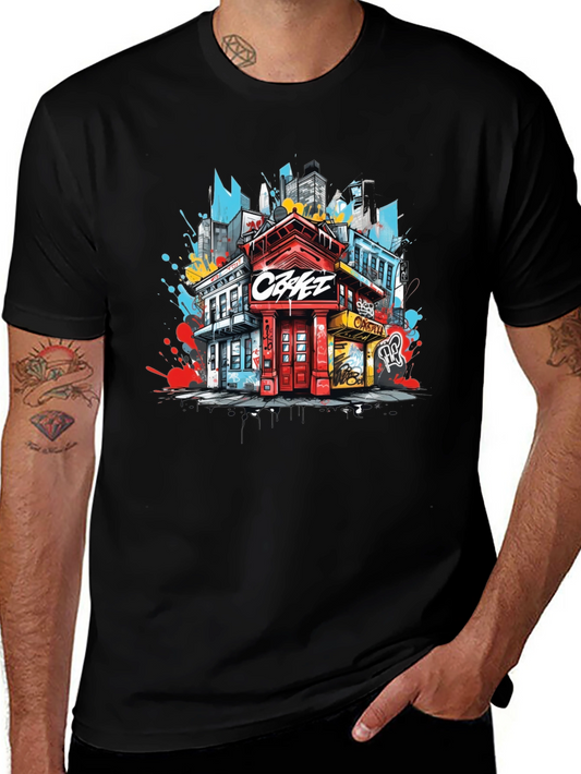 Urban Graphic Tee: Cityscape Design