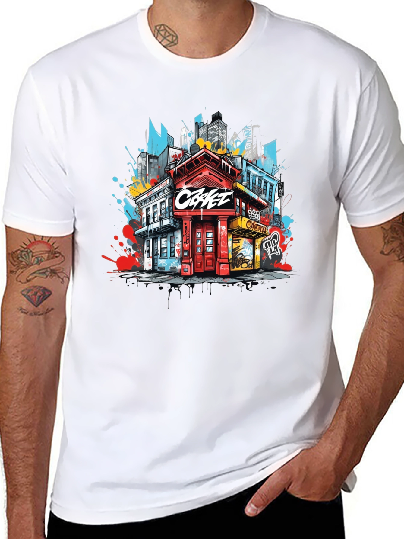 Urban Graphic Tee: Cityscape Design