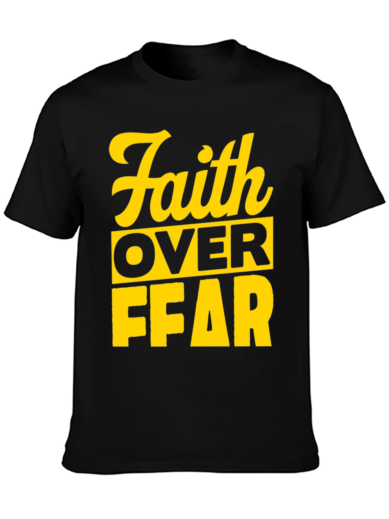 Faith Over Fear Graphic T-Shirt - Black