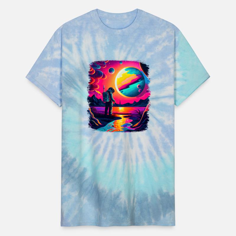 Outer Space Art Watercolor Dripping Spaceman