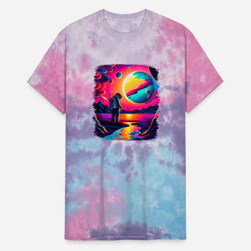 Outer Space Art Watercolor Dripping Spaceman