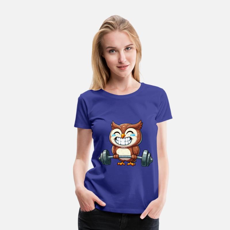 Owl weightlifter strong fit athletic fitness