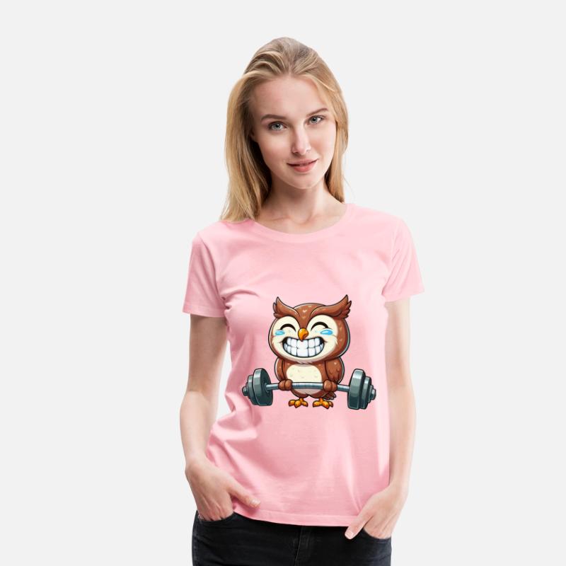 Owl weightlifter strong fit athletic fitness