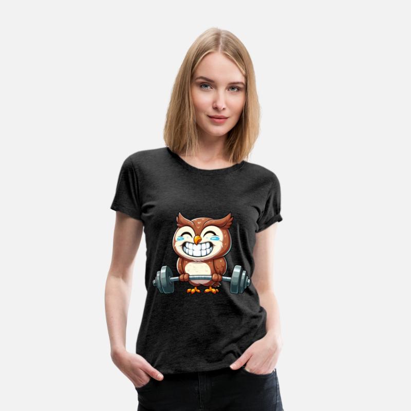 Owl weightlifter strong fit athletic fitness