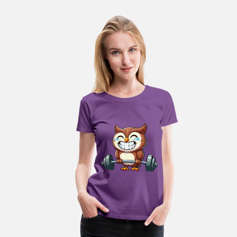 Owl weightlifter strong fit athletic fitness
