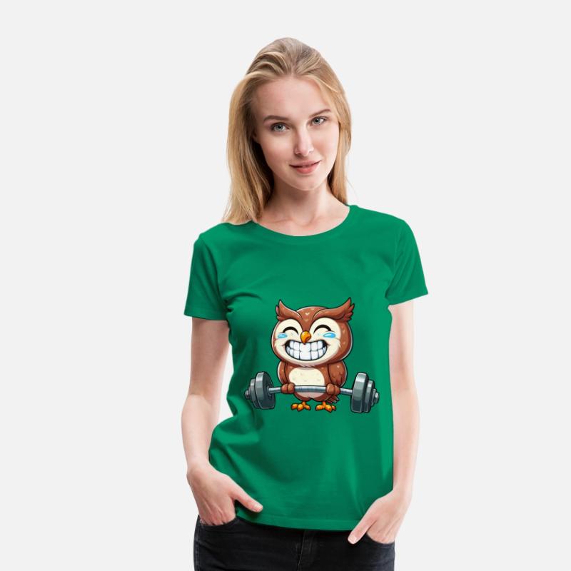 Owl weightlifter strong fit athletic fitness