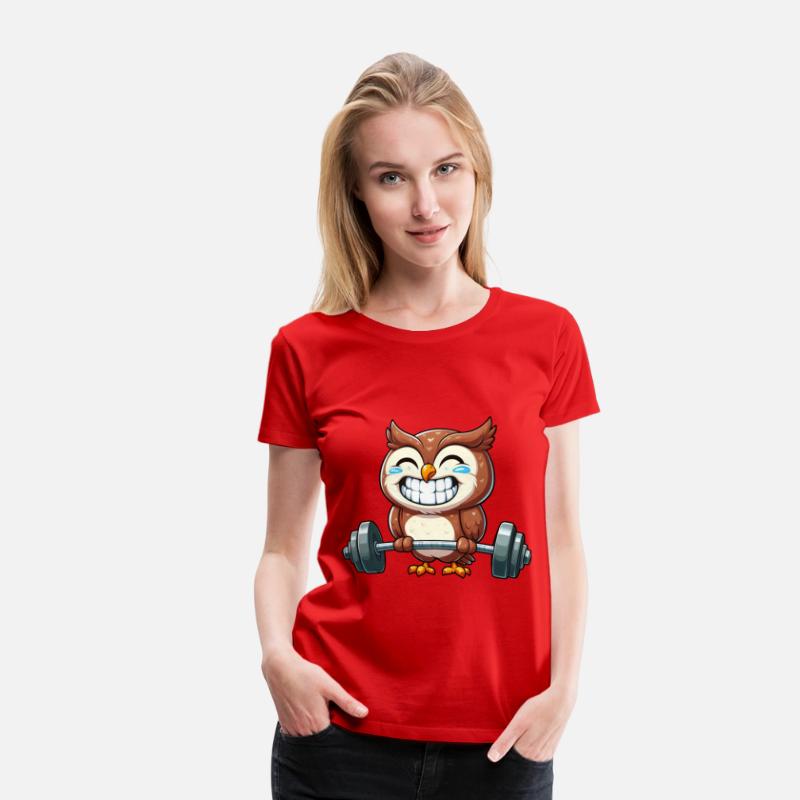 Owl weightlifter strong fit athletic fitness