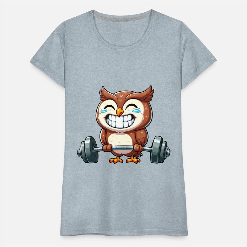 Owl weightlifter strong fit athletic fitness