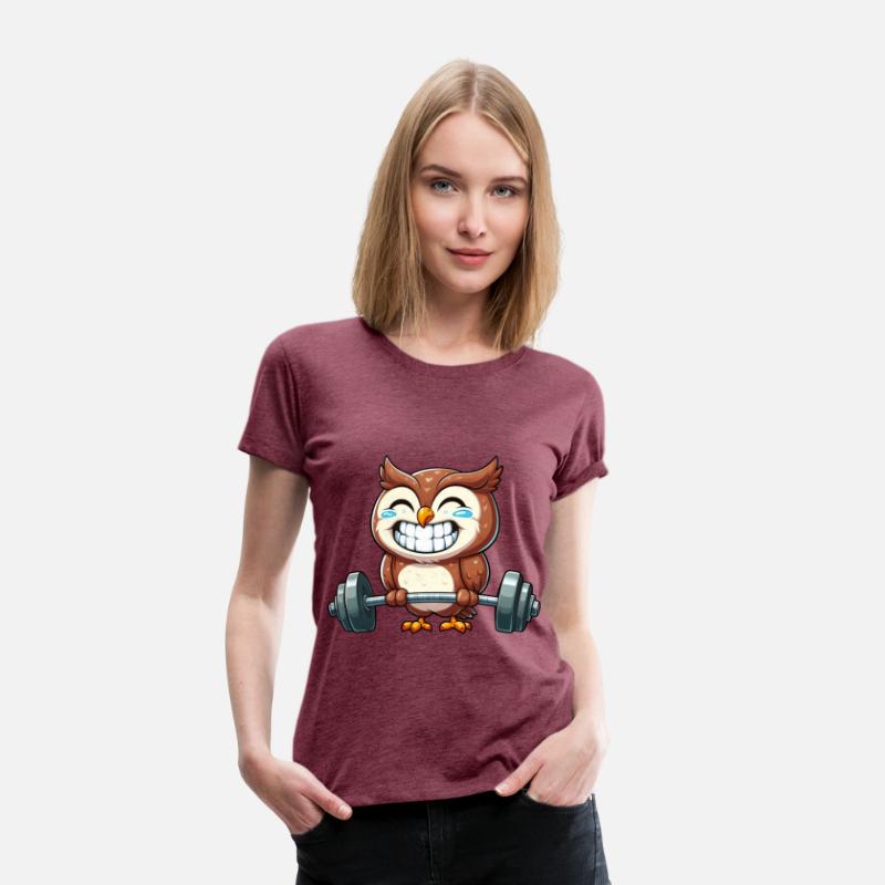 Owl weightlifter strong fit athletic fitness