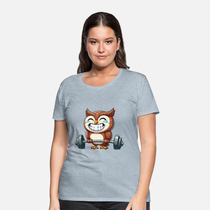 Owl weightlifter strong fit athletic fitness