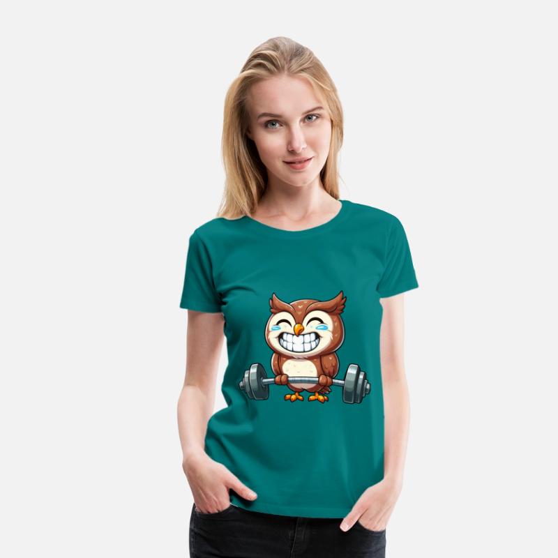 Owl weightlifter strong fit athletic fitness